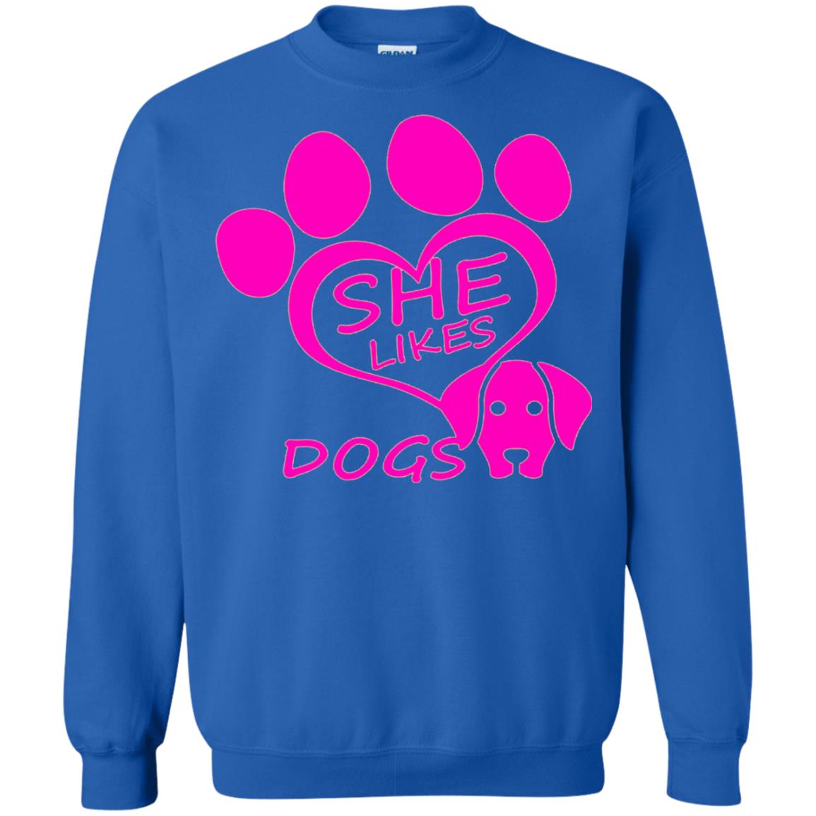 Dog Lovers Shirt She Likes Dogs Royal