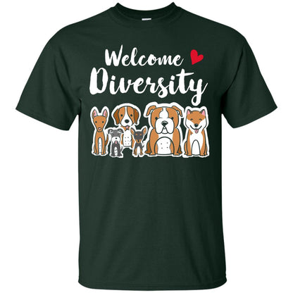Dog Lover T-shirt Welcome Diversity Forest