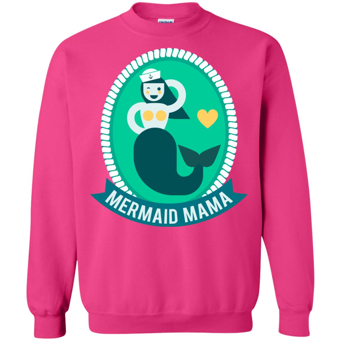 Mermaid Mama Cool Shirt For Grandma Love Mermaid Heliconia