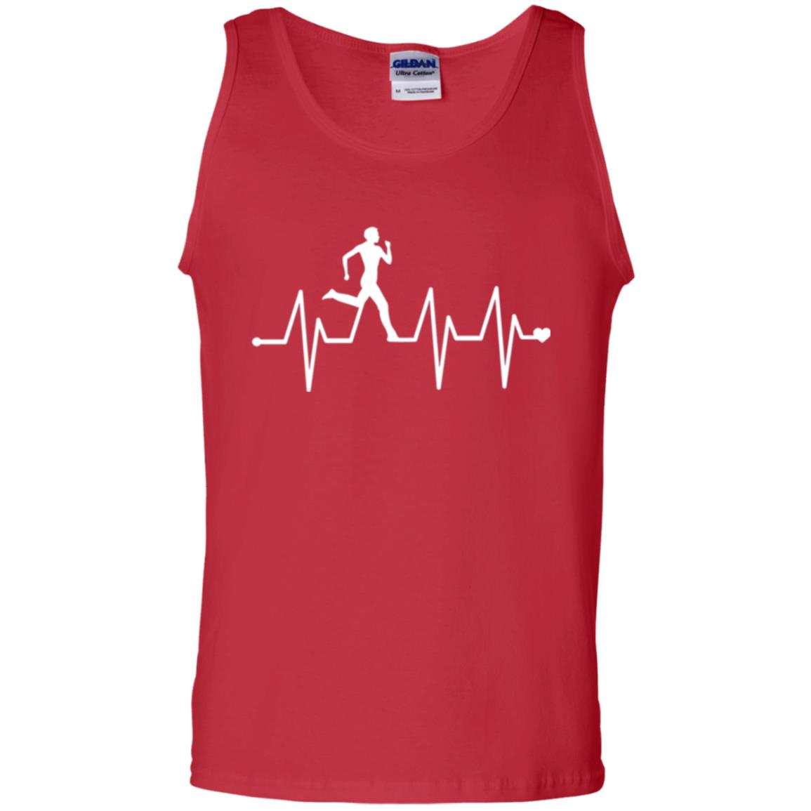 Running T-shirt Athletics Heartbeat Pulse Red