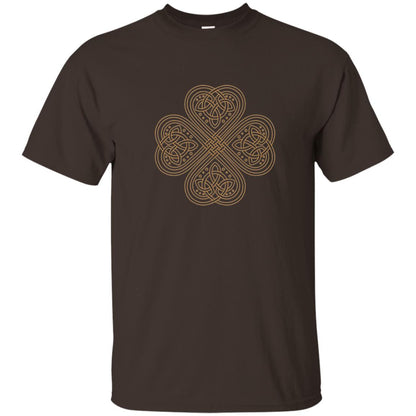 Irish Celtic Gold Knot Patricks Day Shirt Dark Chocolate