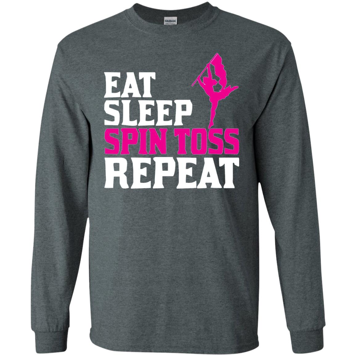 Eat Sleep Spin Toss Repeat Color Guard T-shirt Dark Heather