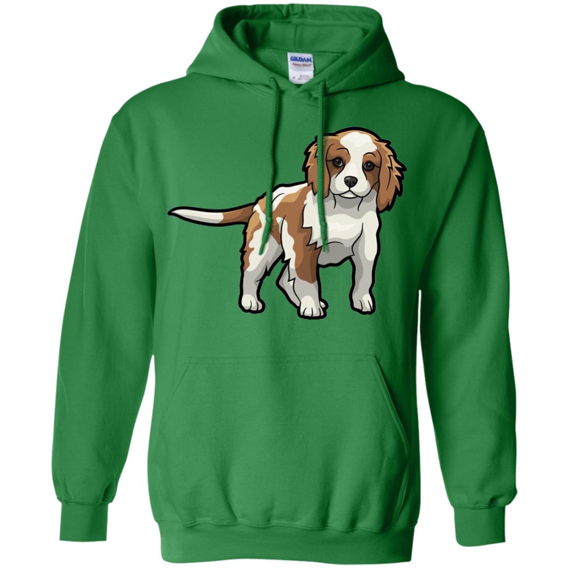 Cute Blenheim Cavalier King Charles Spaniel T-shirt Irish Green