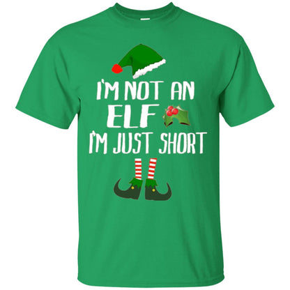 Funny Christmas T-shirt I_m Not An Elf I_m Just Short Irish Green