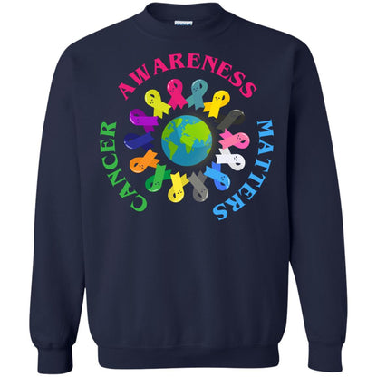 All Cancer Ribbons For All Cancer Awareness T-shirt Navy