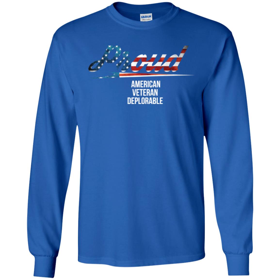 Veteran T-shirt Proud American Veteran Deplorable Royal
