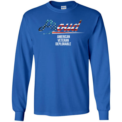 Veteran T-shirt Proud American Veteran Deplorable Royal