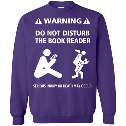 Warning Do Not Disturb The Book Reader Serious Injury Or Death May Occur Purple