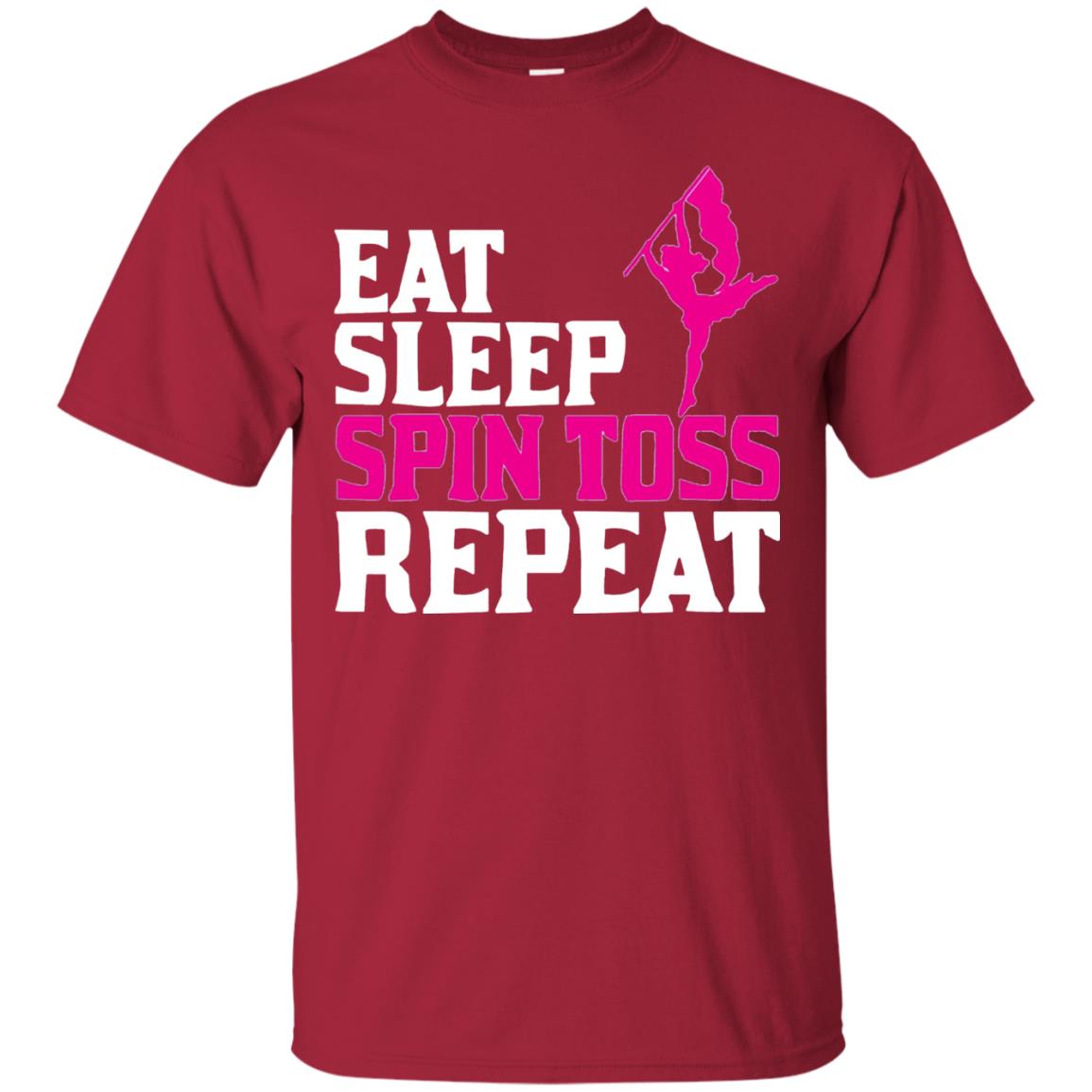 Eat Sleep Spin Toss Repeat Color Guard T-shirt Cardinal