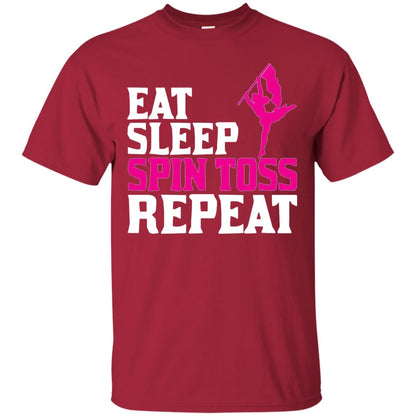 Eat Sleep Spin Toss Repeat Color Guard T-shirt Cardinal