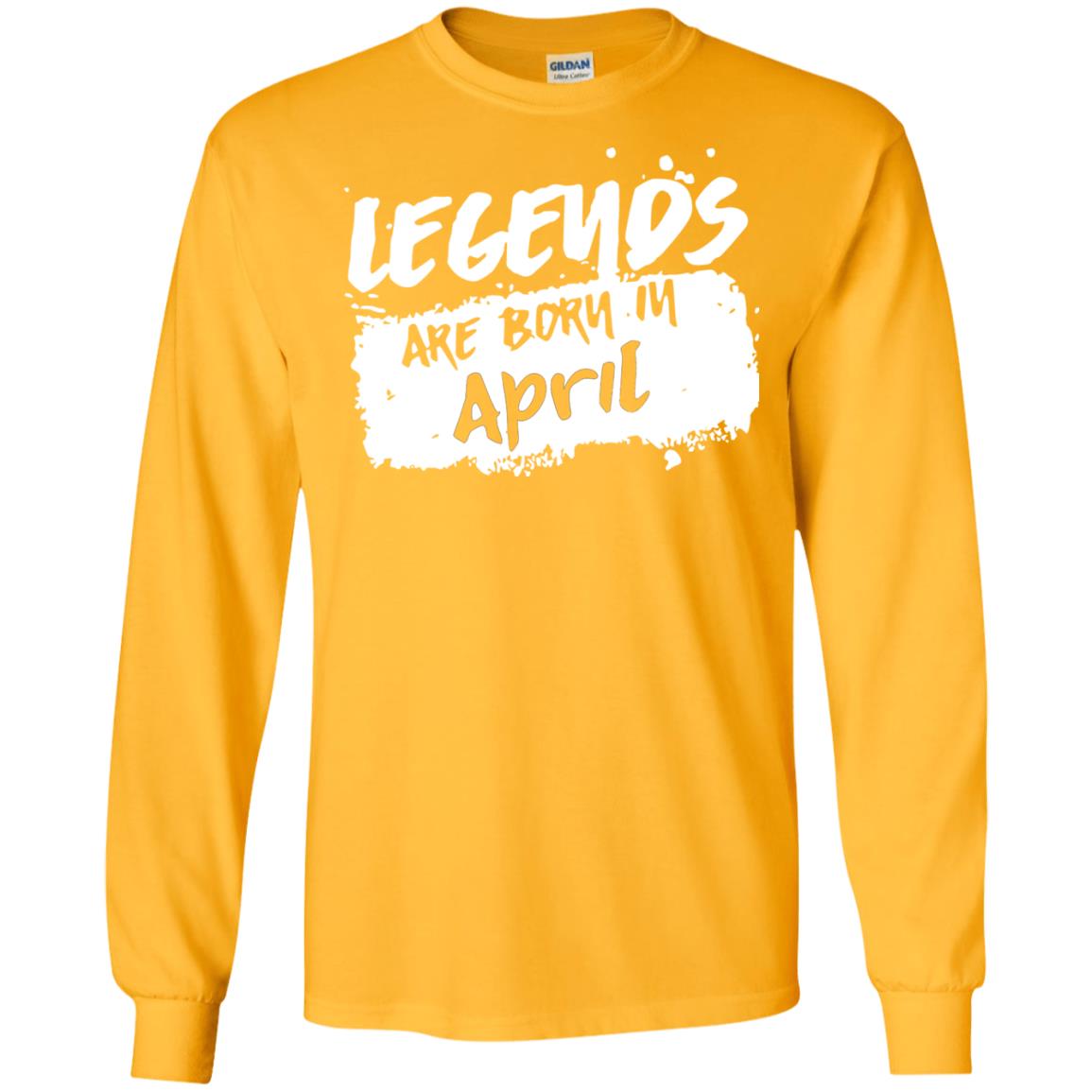 April Birthday Shirt Legends Are Born In April Gold