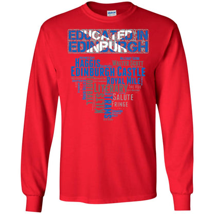 Edinburgh T-shirt Educated In Edinburgh Red