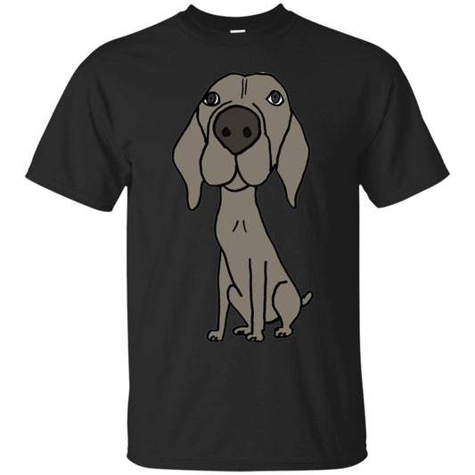 Smiletodaytees Funny Weimaraner Dog Cartoon T-shirt Black