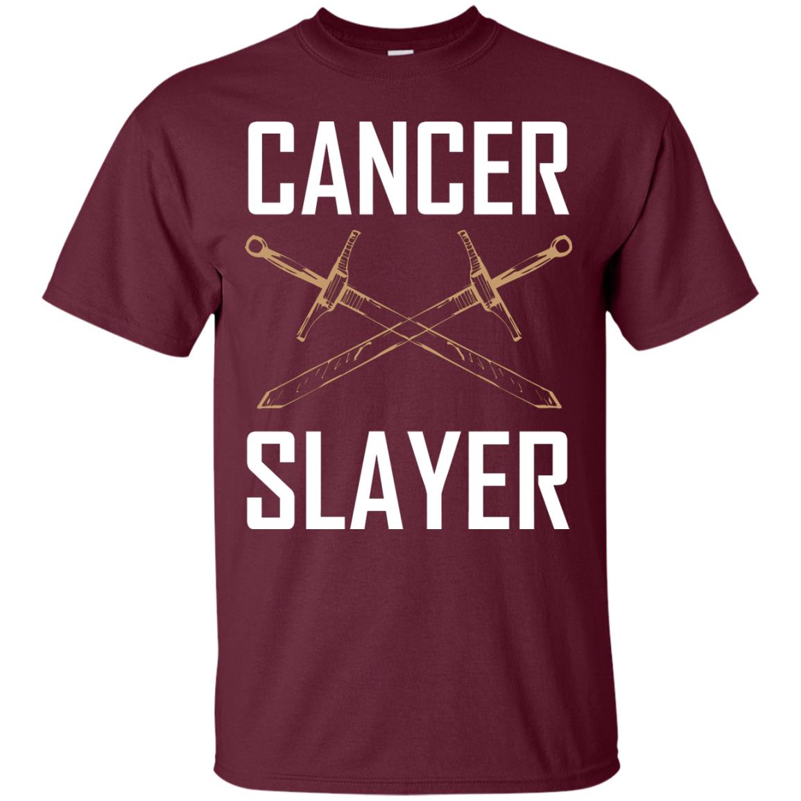 Cancer Slayer Cancer Survivor Shirt Maroon