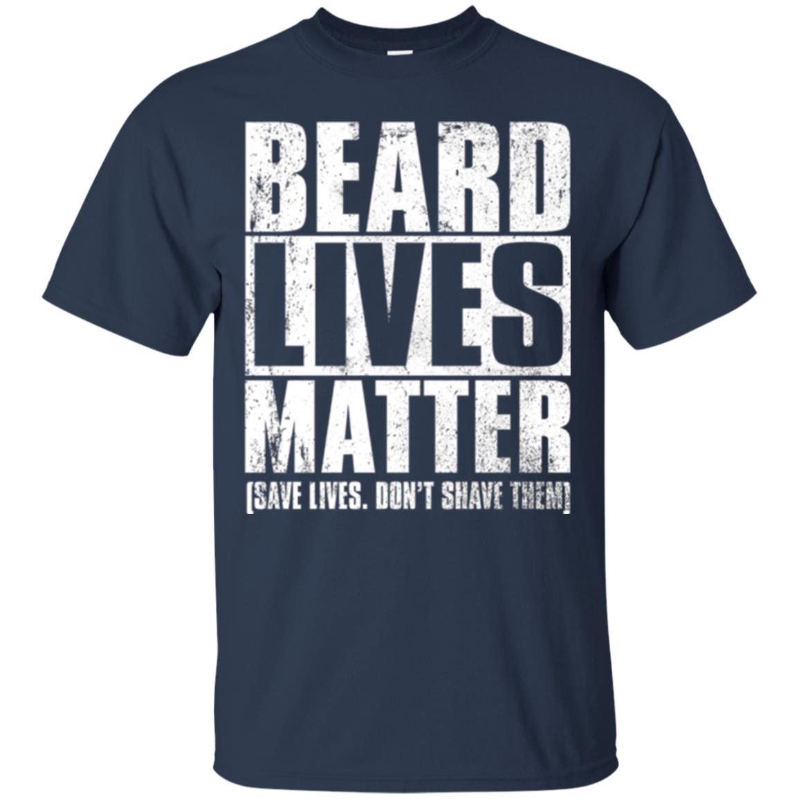 Beared Men T-shirt Beared Lives Matter Navy