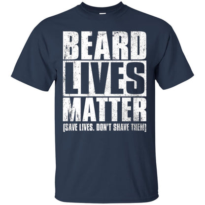 Beared Men T-shirt Beared Lives Matter Navy