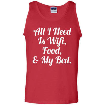 All I Need Is Wifi Food My Bed T-shirt Red