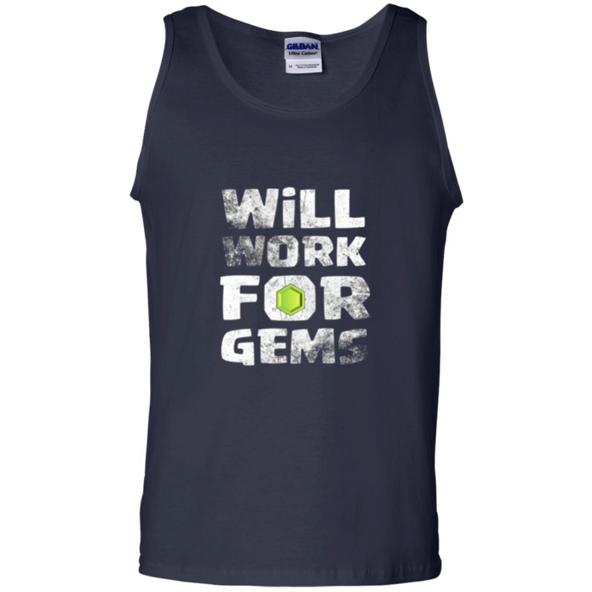 Gamer T-shirt Will Work For Gems Navy