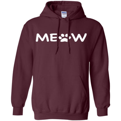 Cat Lovers T-shirt Meow Kitten Paw Maroon