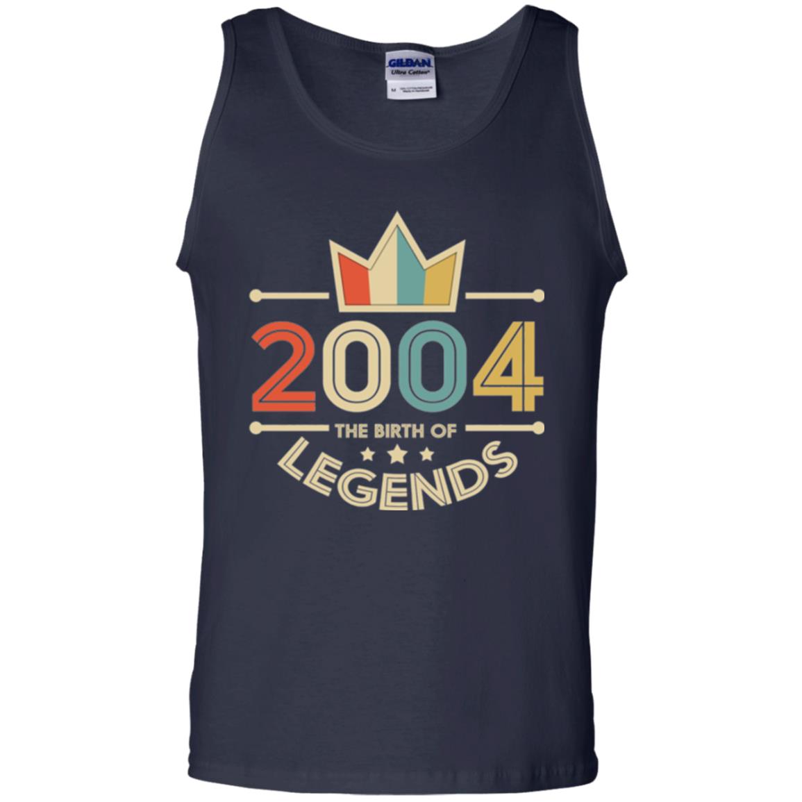 Brithday T-shirt Vintage 2004 The Birth Of Legends Navy
