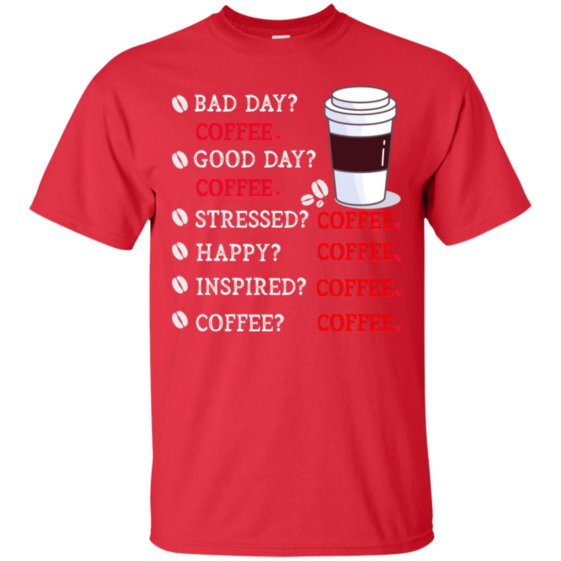 Coffee Idea Gift Shirt For Mens Womens Red