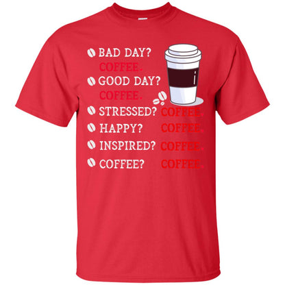 Coffee Idea Gift Shirt For Mens Womens Red