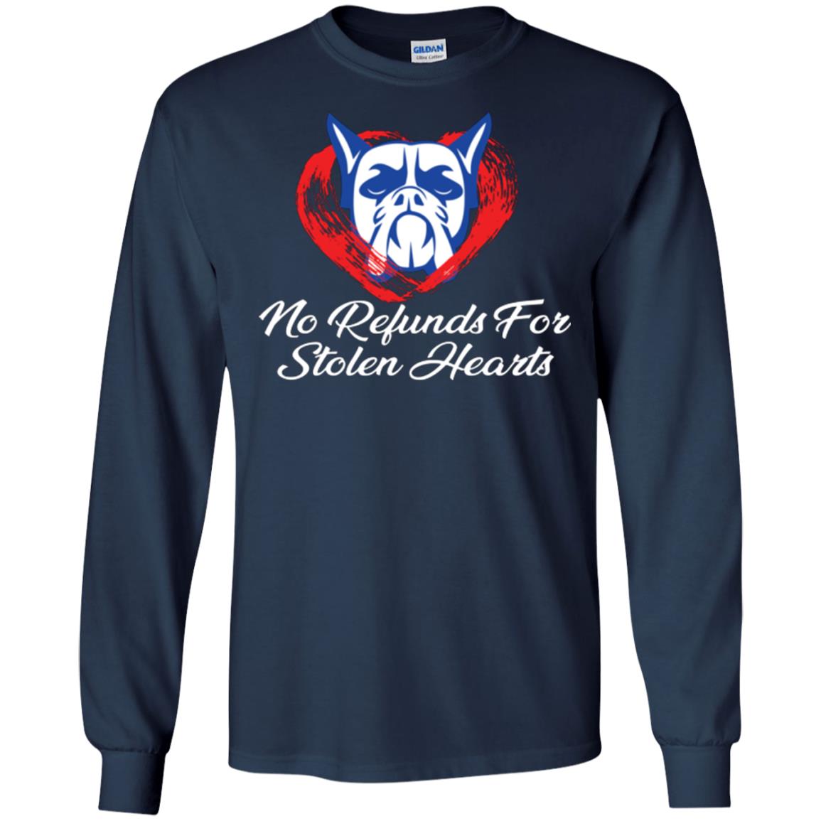 Dog Lover T-shirt No Refunds For Stolen Hearts Navy