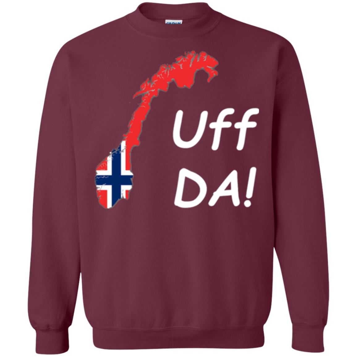 Norwegian Uff Da T-shirt Maroon