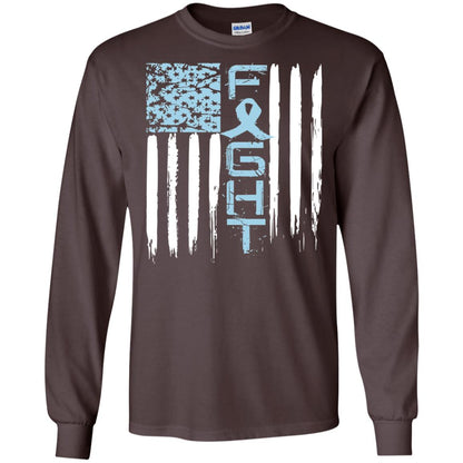 Fight Hope Prostate Cancer Awareness Cancer T-shirt Dark Chocolate