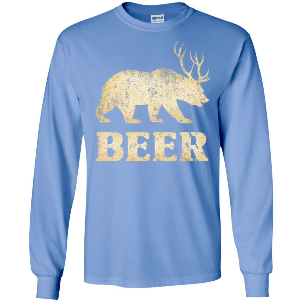 Beer T-shirt Vintage Bear Deer Carolina Blue