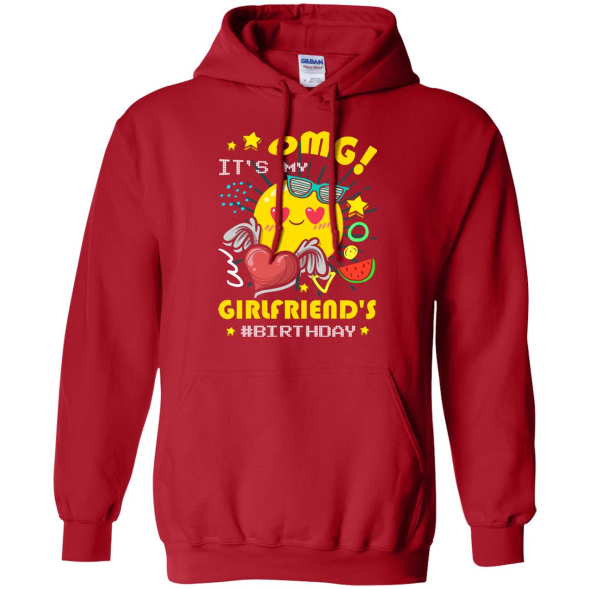 Boyfriend T-shirt Omg It's My Girlfriend's #birthday Red