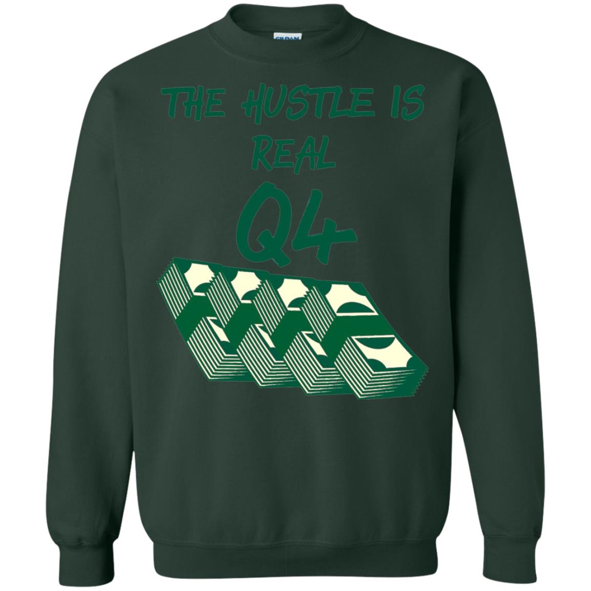 Money T-shirt The Hustle Is Real Q4 Making Money Novelty Forest Green