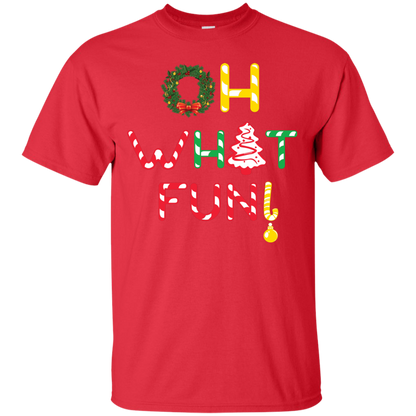 Christmas T-shirt Oh What Fun Red