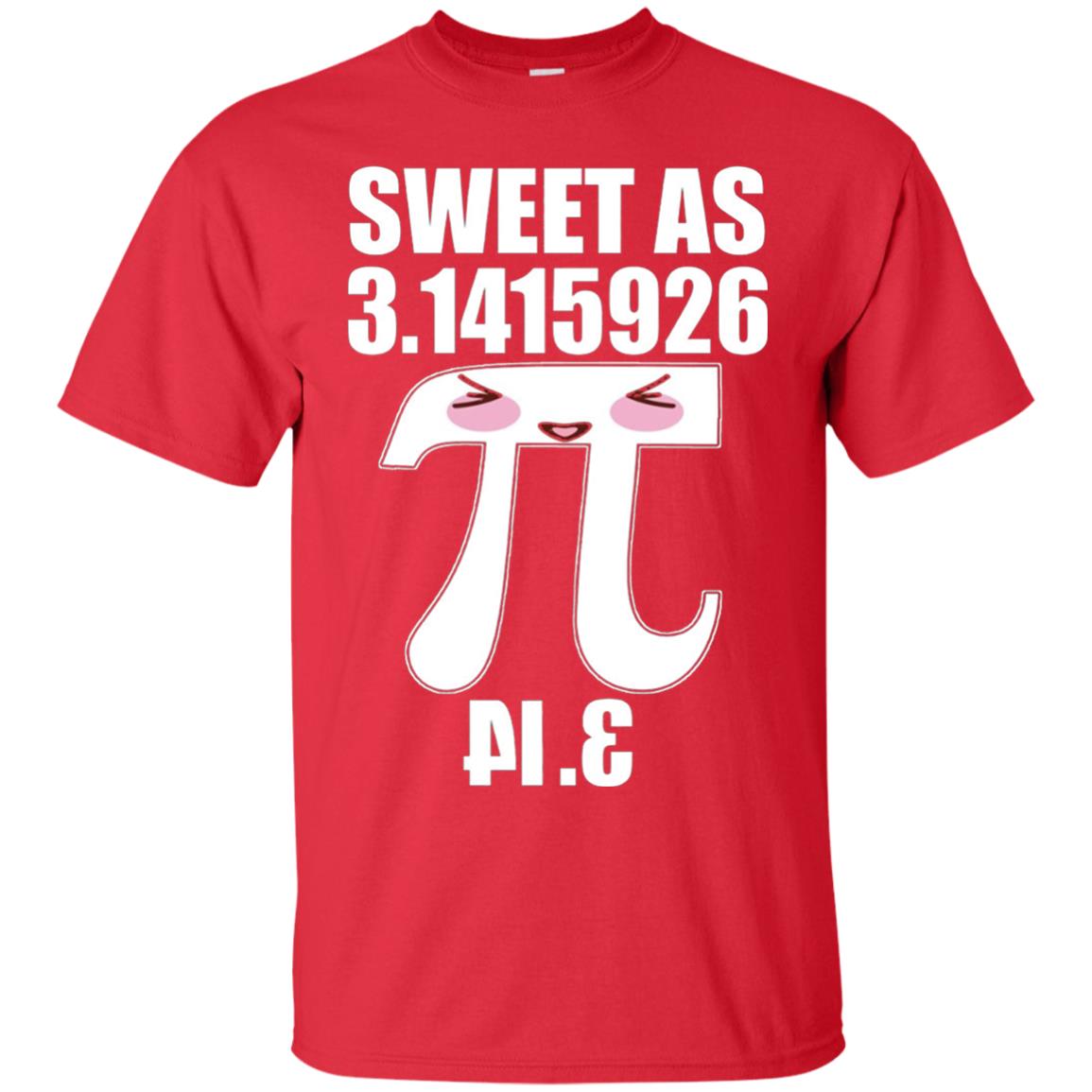 Pi Day Sweet As Pie Funny Geek Mathematics Day Tshirt Red