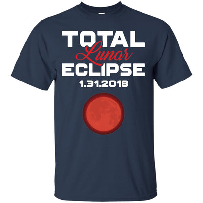 Eclipse January 31st 2018 Total Lunar Eclipse T-shirt Blood Moon Navy