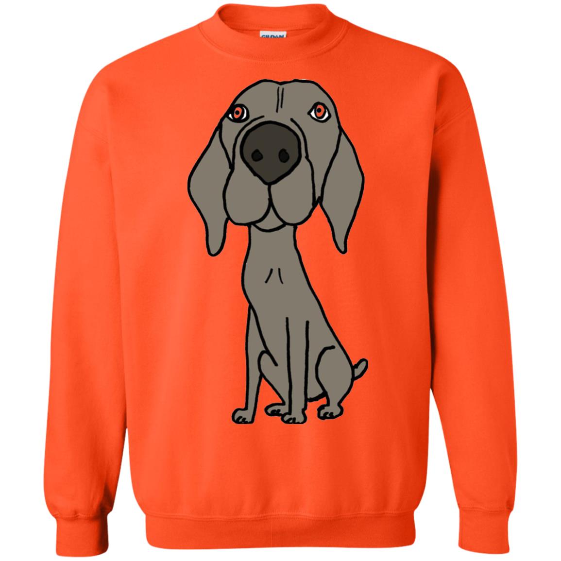 Smiletodaytees Funny Weimaraner Dog Cartoon T-shirt Orange