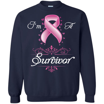 I Am A Survivor Breast Cancer Awareness Shirt Navy