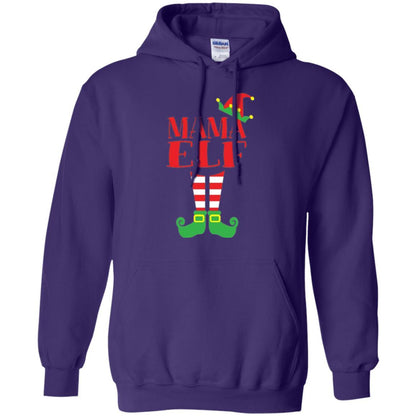 Family Christmas T-shirt Mama Elf T-shirt Purple
