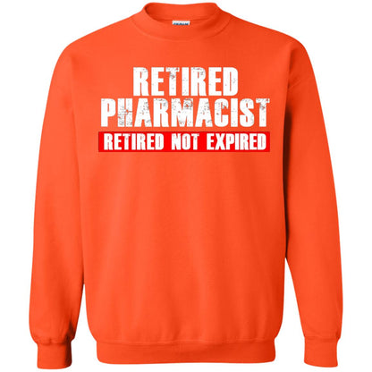 Funny Retired Pharmacist T-shirt Retired Not Expired Orange