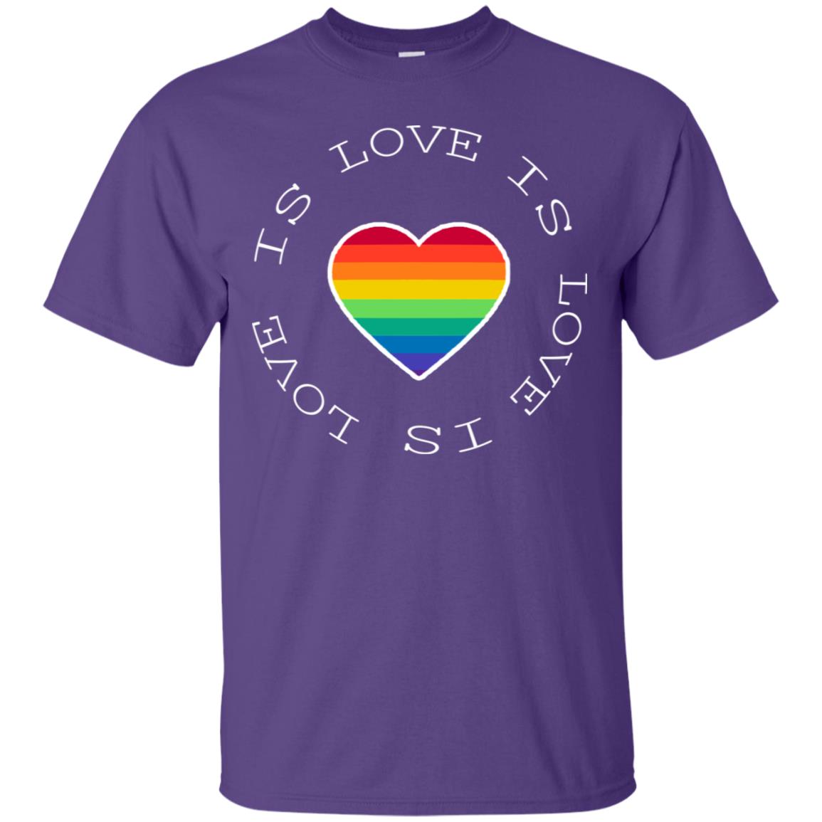 Love Is Love Rainbow Heart Lgbt Support Gift Shirt Purple