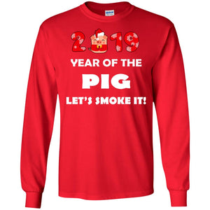 2019 Year Of The Pig Lets Smork It New Year Gift Shirt For Mens Or WomensG240 Gildan LS Ultra Cotton T-Shirt