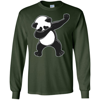 Funny Panda Dab T-shirt Cute Dabbing Panda Forest Green