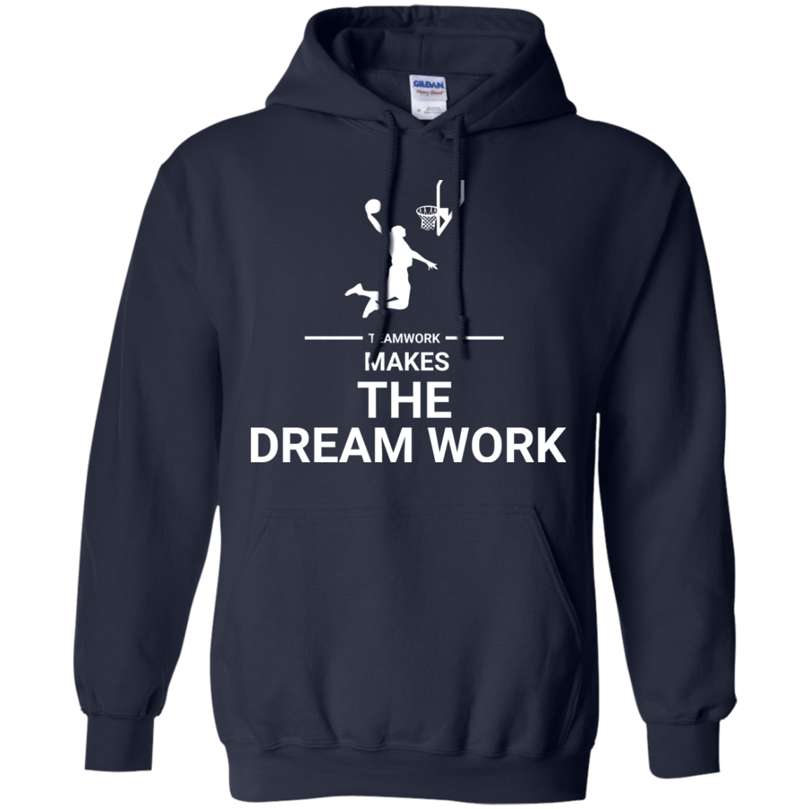 Basketball T-shirt Teamwork Makes The Dream Work Navy