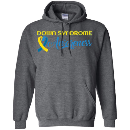 Yellow And Blue Ribbons Down Syndrome Awareness T-shirt Dark Heather