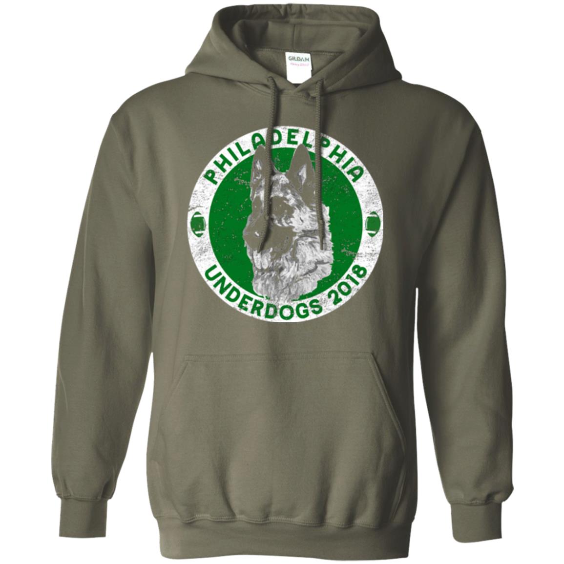 Dog Lover T-shirt Philadelphia Underdogs 2018 Distressed Military Green