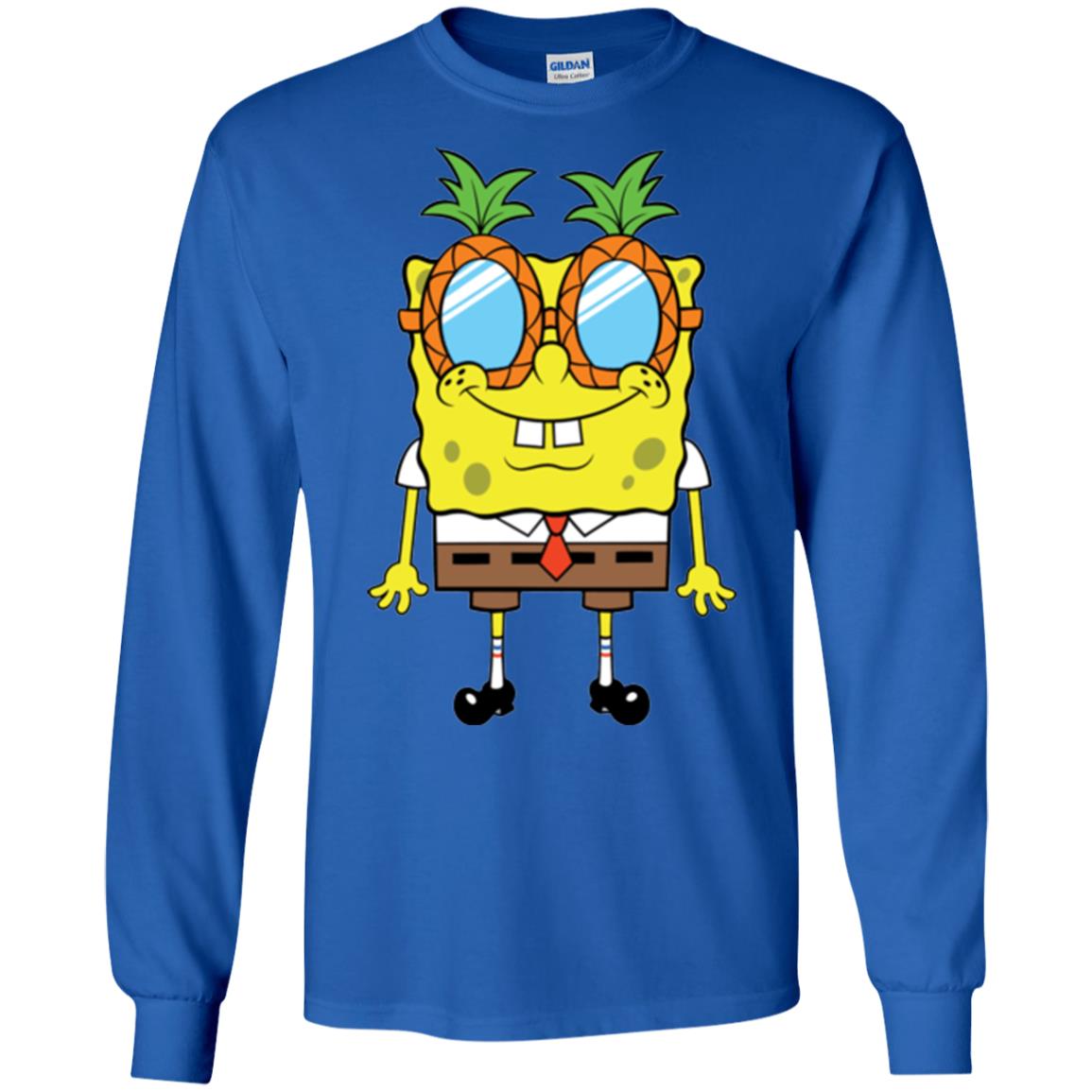 Nickelodeon Spongebob Squarepants Pineapple Glasses T-shirt Royal
