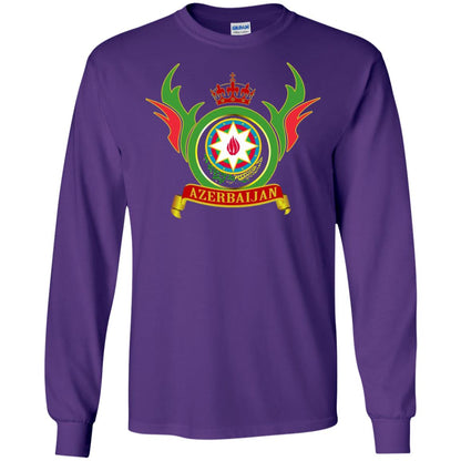 Azerbaijan Arms Coat Flag T-shirt Purple