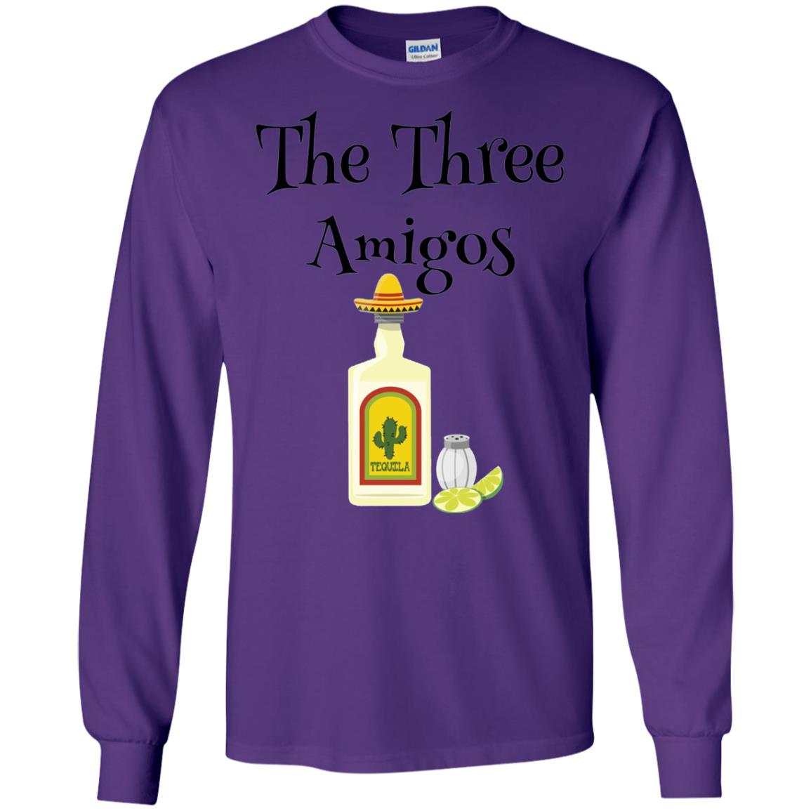Cooking Lovers T-shirt The Three Amigos Tequila Salt Lime Purple