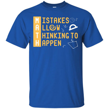 Mistakes Allow Thinking To Happen Mathematic Shirt Royal
