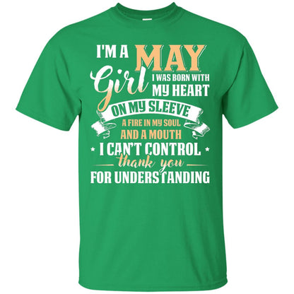 Im A May Girl I Was Born With My Heart On My Sleeve Irish Green